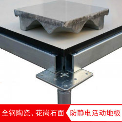 全钢陶瓷面防静电地板陶瓷贴面防静电地砖防静电瓷砖