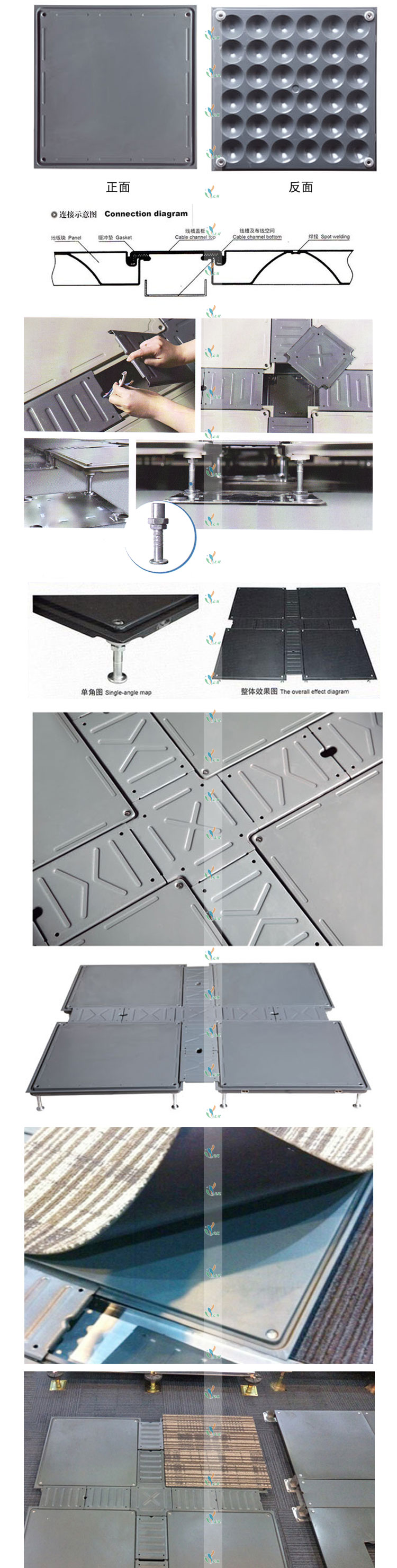 扣槽式网络防静电地板
